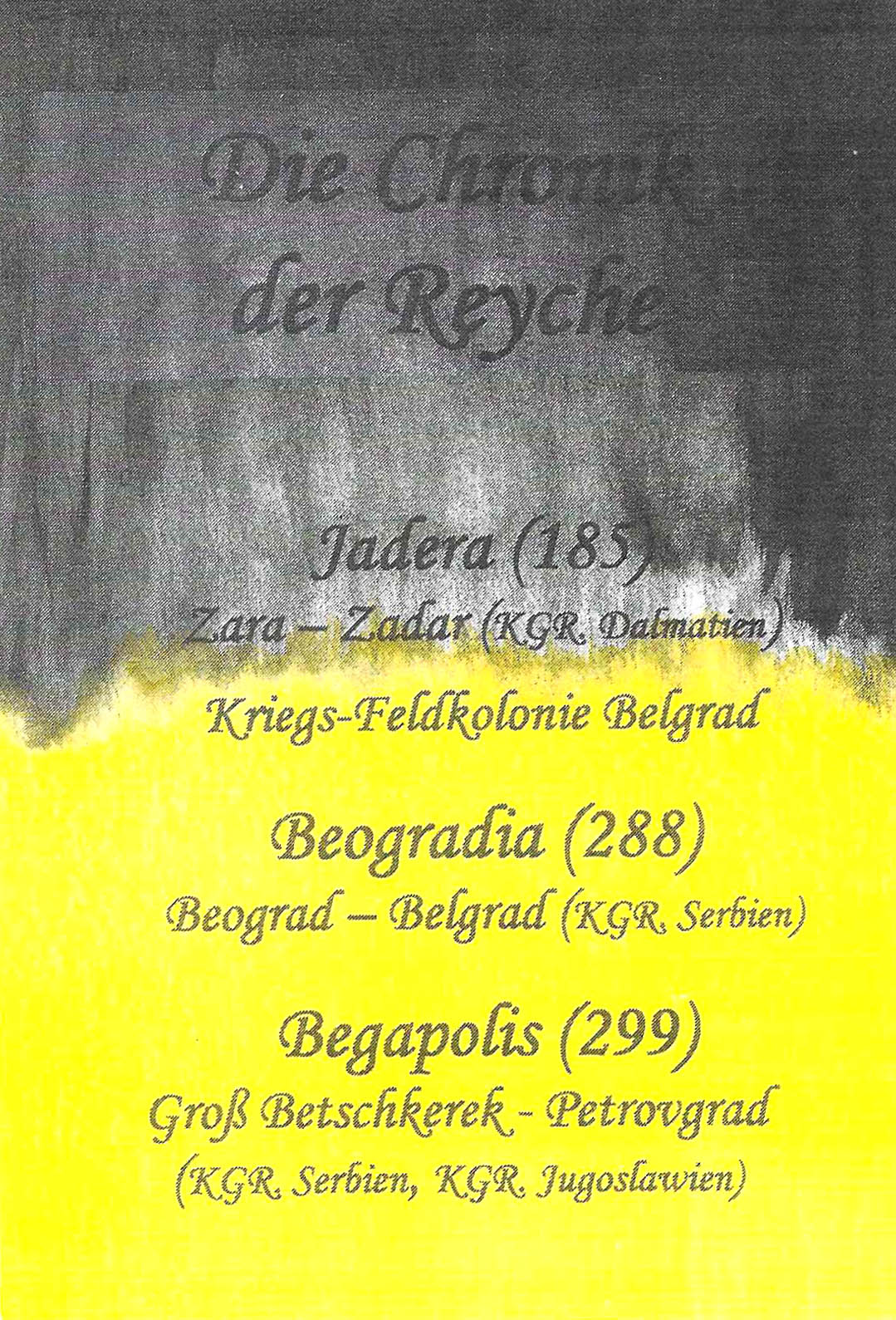 Deckblatt der Chronik in der ÖNB